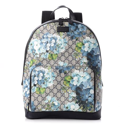 gucci backpack with blue flowers|Gucci Backpack GG Supreme Blooms Medium Blue .